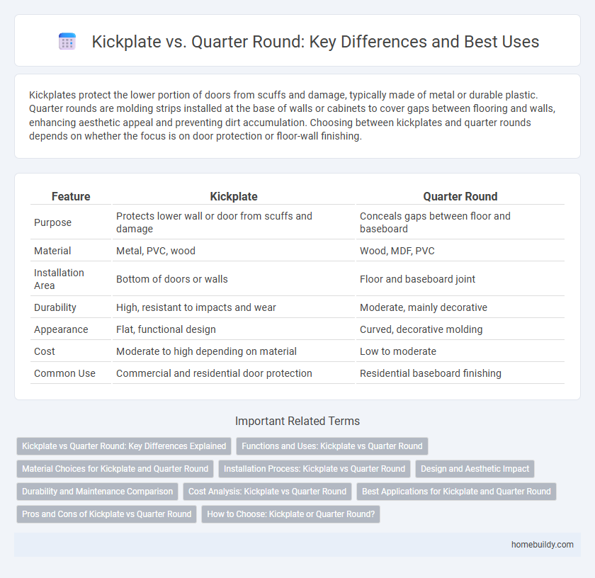 Kickplate vs. Quarter Round: Key Differences and Best Uses
