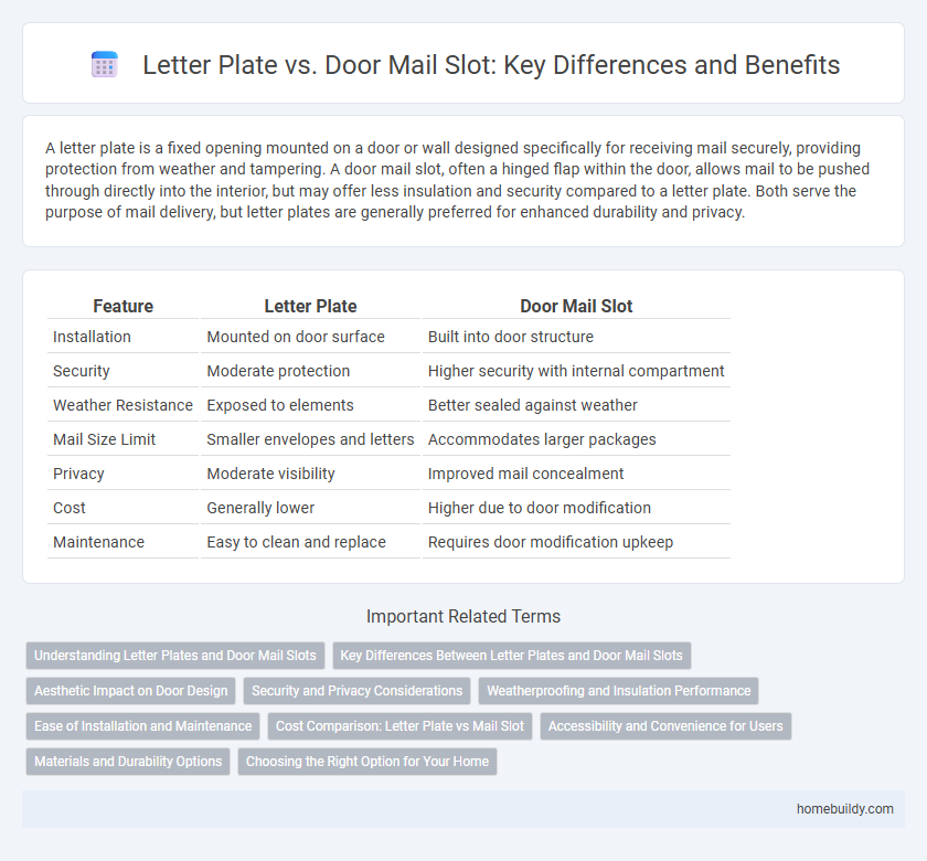 Letter Plate vs. Door Mail Slot: Key Differences and Benefits