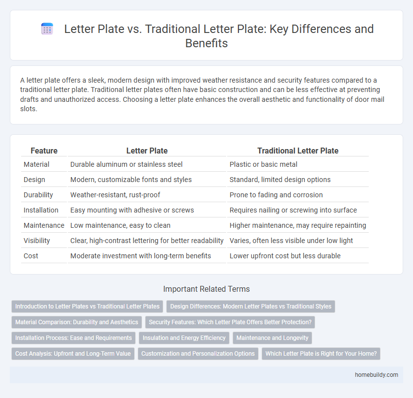 Letter Plate vs. Traditional Letter Plate: Key Differences and Benefits