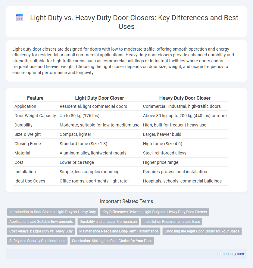 Light Duty vs. Heavy Duty Door Closers: Key Differences and Best Uses