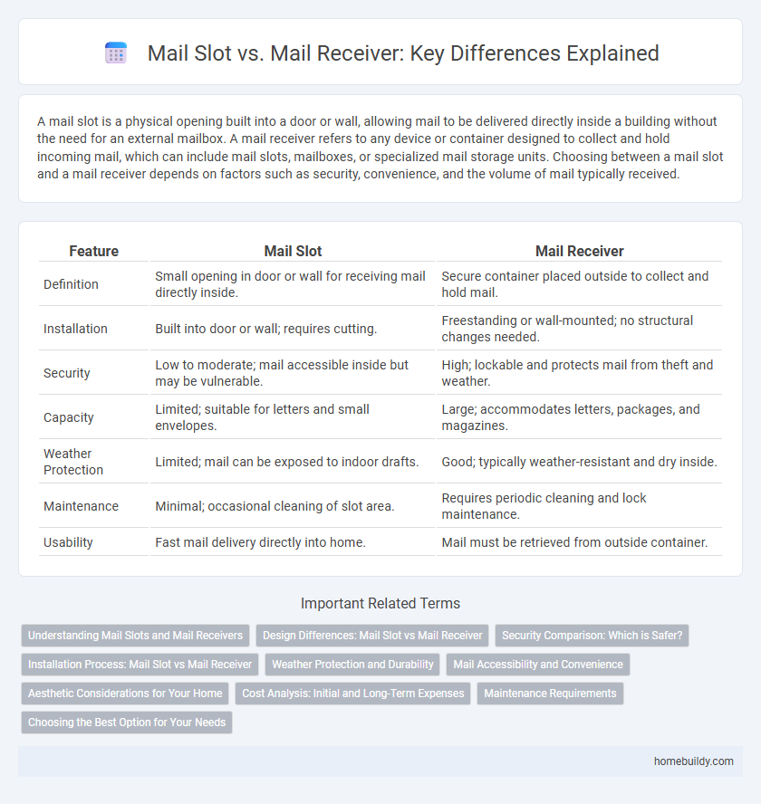 Mail Slot vs. Mail Receiver: Key Differences Explained