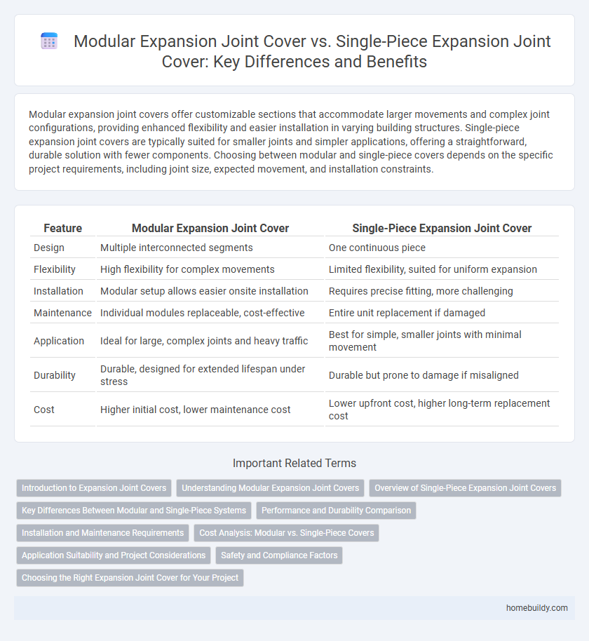 Modular Expansion Joint Cover vs. Single-Piece Expansion Joint Cover: Key Differences and Benefits