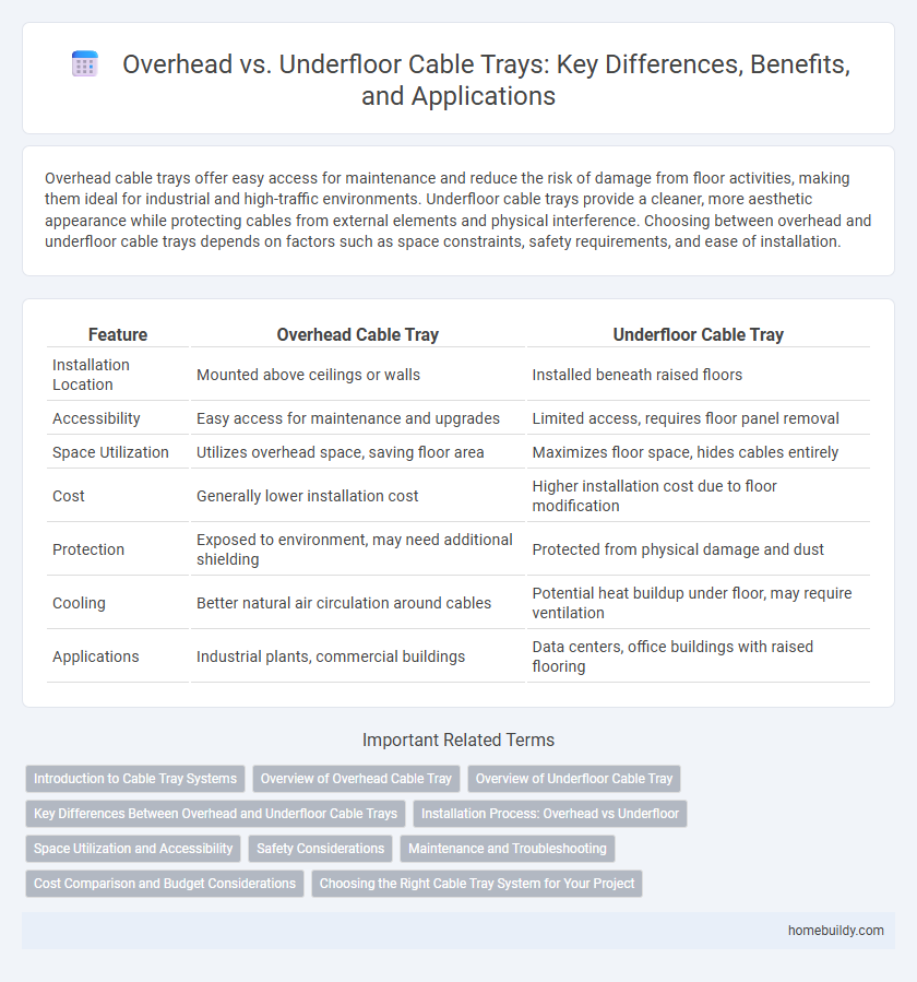 Overhead vs. Underfloor Cable Trays: Key Differences, Benefits, and Applications
