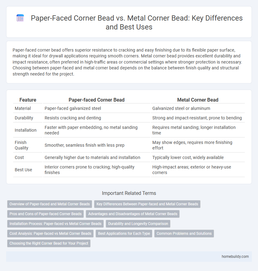 Paper-Faced Corner Bead vs. Metal Corner Bead: Key Differences and Best Uses