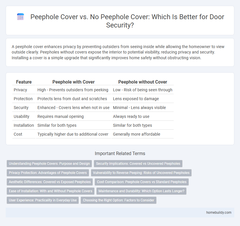 Peephole Cover vs. No Peephole Cover: Which Is Better for Door Security?
