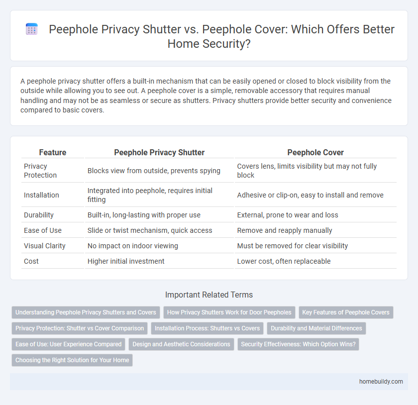 Peephole Privacy Shutter vs. Peephole Cover: Which Offers Better Home Security?