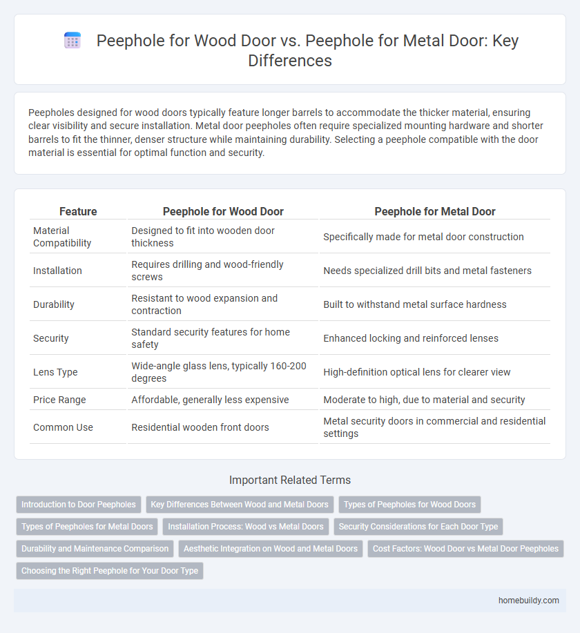 Peephole for Wood Door vs. Peephole for Metal Door: Key Differences