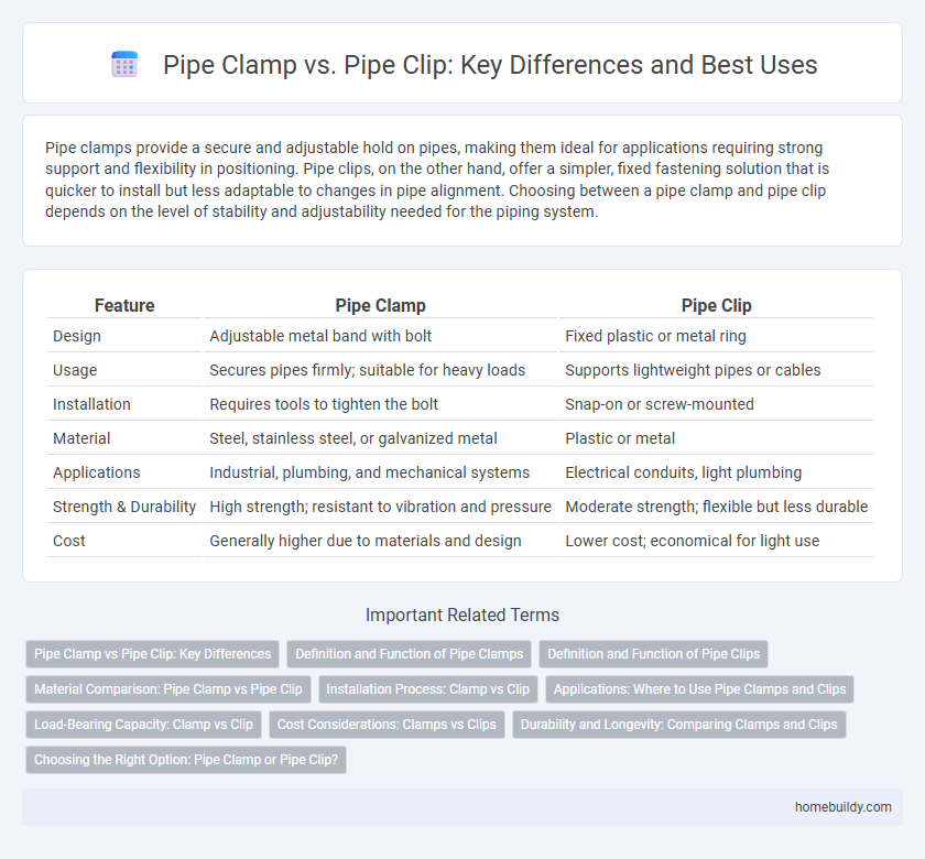 Pipe Clamp vs. Pipe Clip: Key Differences and Best Uses