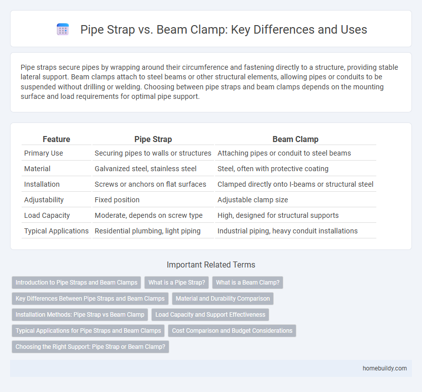 Pipe Strap vs. Beam Clamp: Key Differences and Uses