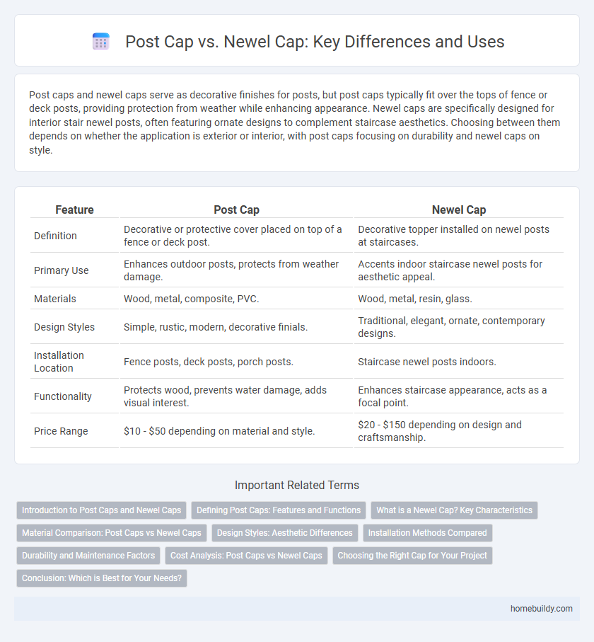 Post Cap vs. Newel Cap: Key Differences and Uses