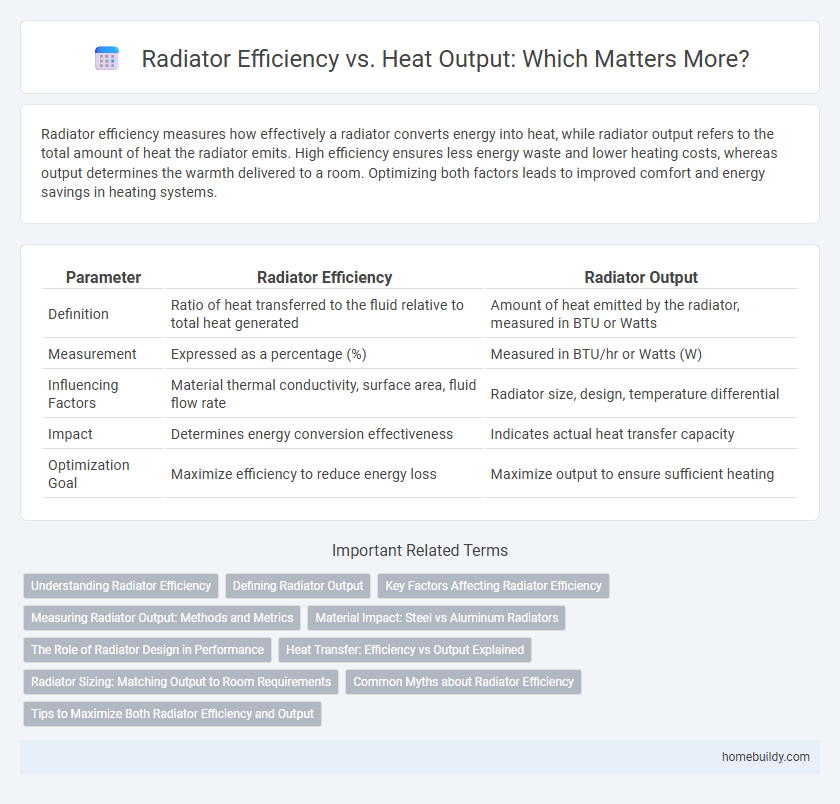 Radiator Efficiency vs. Heat Output: Which Matters More?