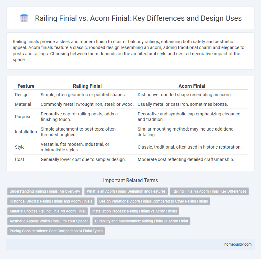 Railing Finial vs. Acorn Finial: Key Differences and Design Uses