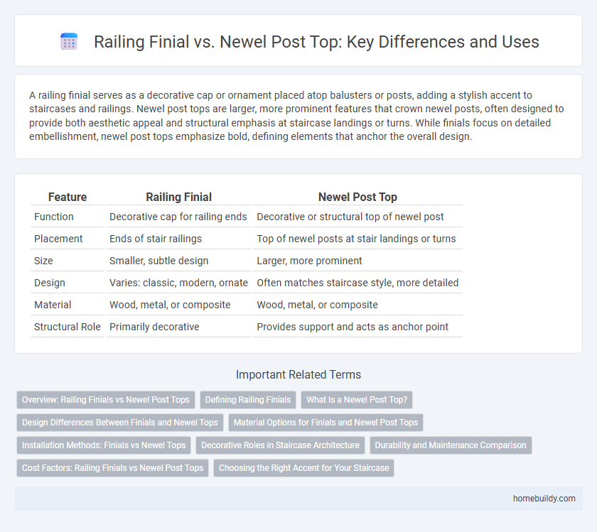 Railing Finial vs. Newel Post Top: Key Differences and Uses