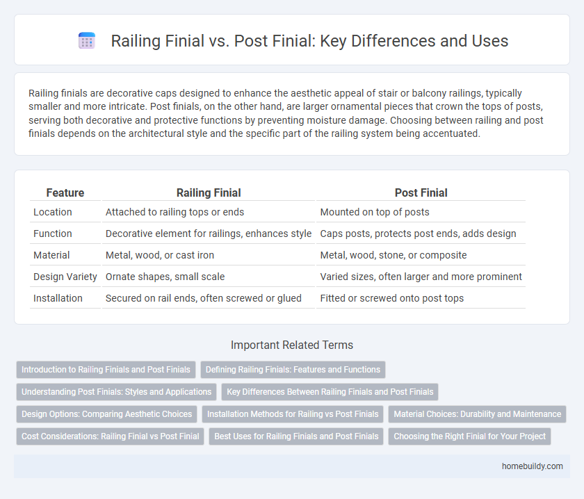 Railing Finial vs. Post Finial: Key Differences and Uses