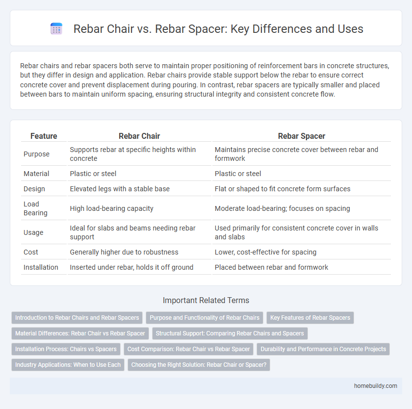 Rebar Chair vs. Rebar Spacer: Key Differences and Uses