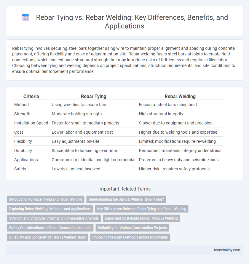 Rebar Tying vs. Rebar Welding: Key Differences, Benefits, and Applications