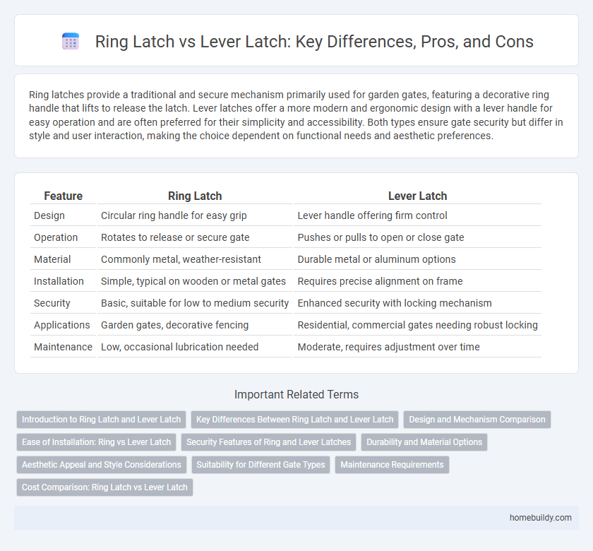 Ring Latch vs Lever Latch: Key Differences, Pros, and Cons