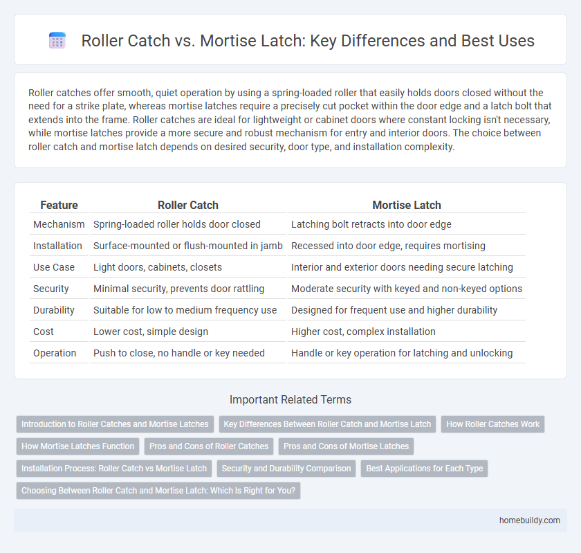Roller Catch vs. Mortise Latch: Key Differences and Best Uses