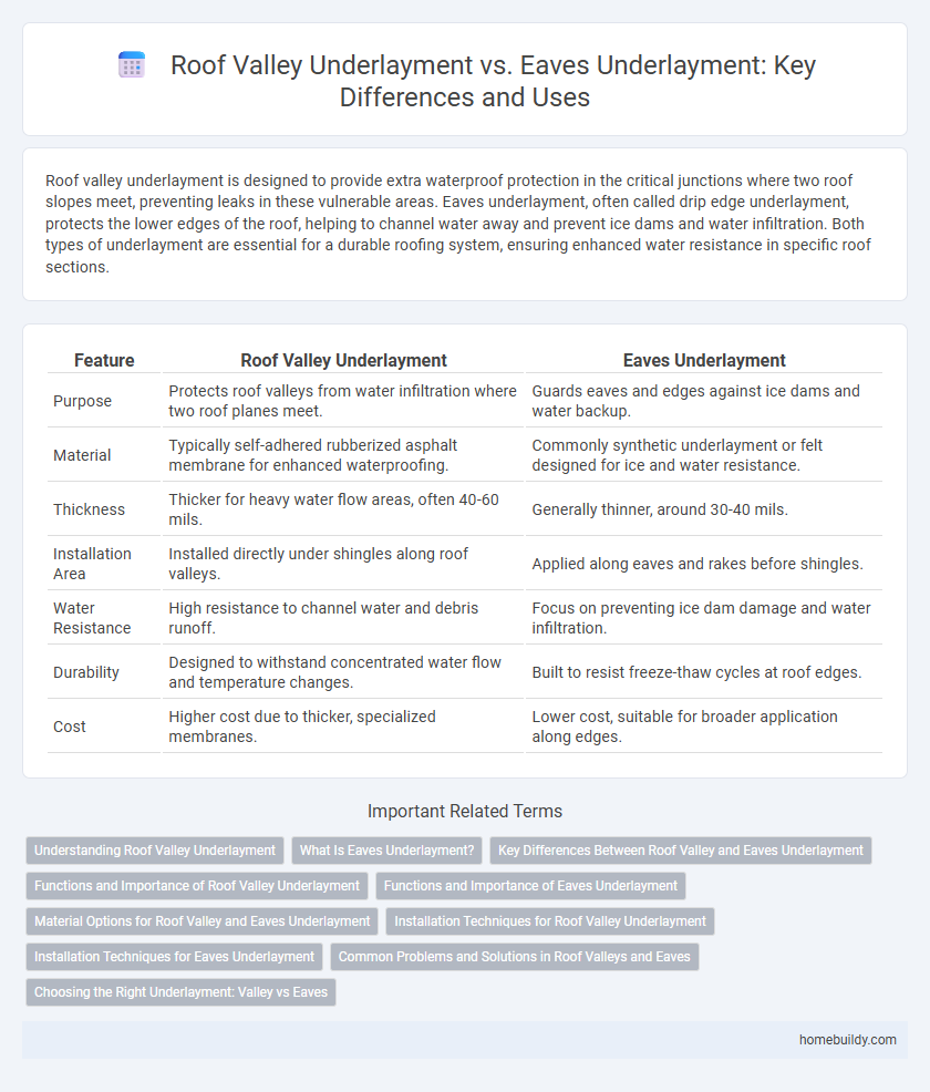 Roof Valley Underlayment vs. Eaves Underlayment: Key Differences and Uses