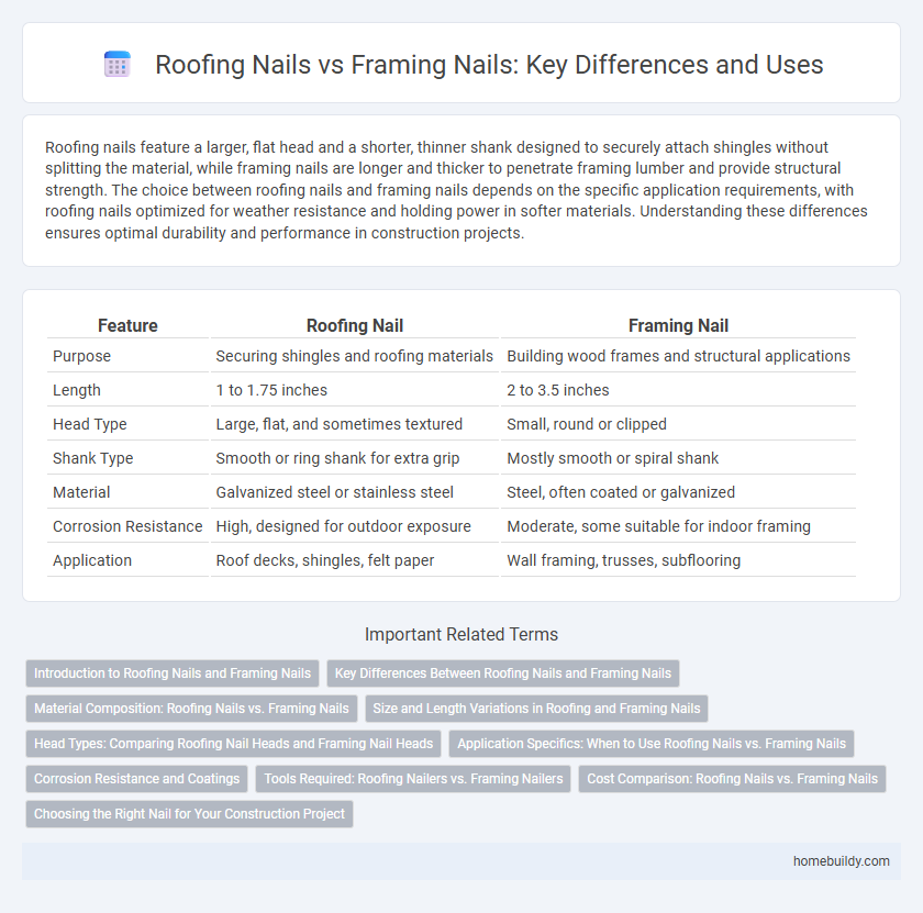 Roofing Nails vs Framing Nails: Key Differences and Uses