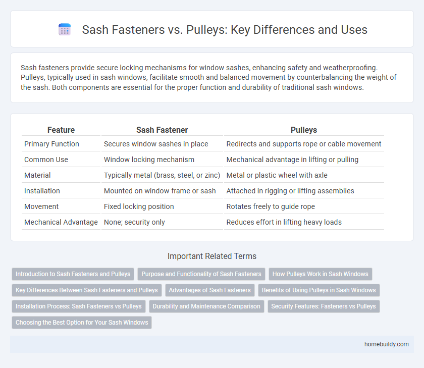 Sash Fasteners vs. Pulleys: Key Differences and Uses