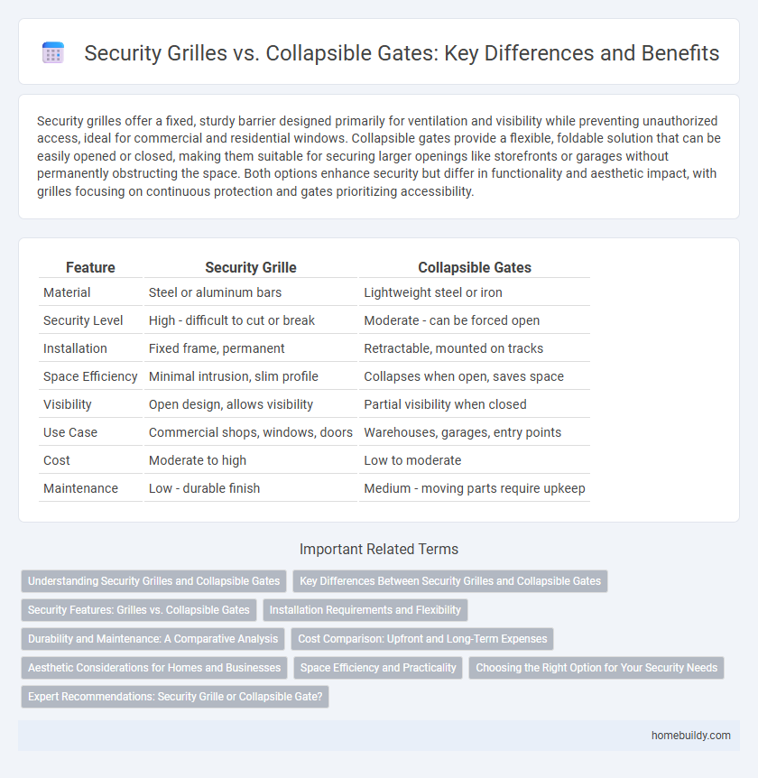 Security Grilles vs. Collapsible Gates: Key Differences and Benefits