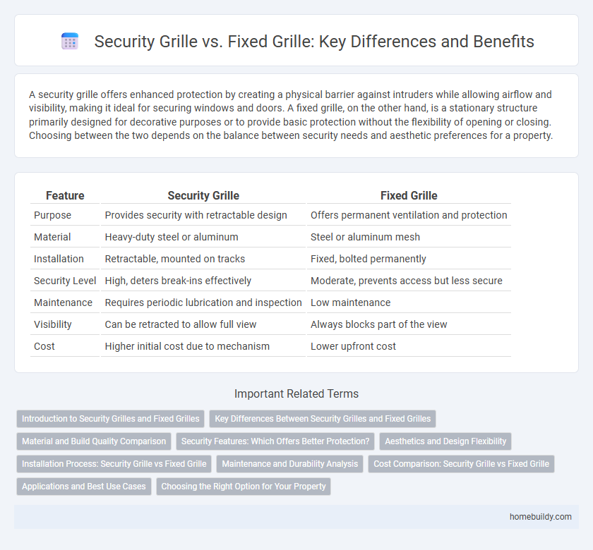 Security Grille vs. Fixed Grille: Key Differences and Benefits