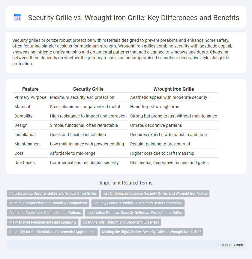 Security Grille vs. Wrought Iron Grille: Key Differences and Benefits