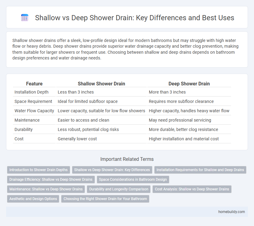 Shallow vs Deep Shower Drain: Key Differences and Best Uses