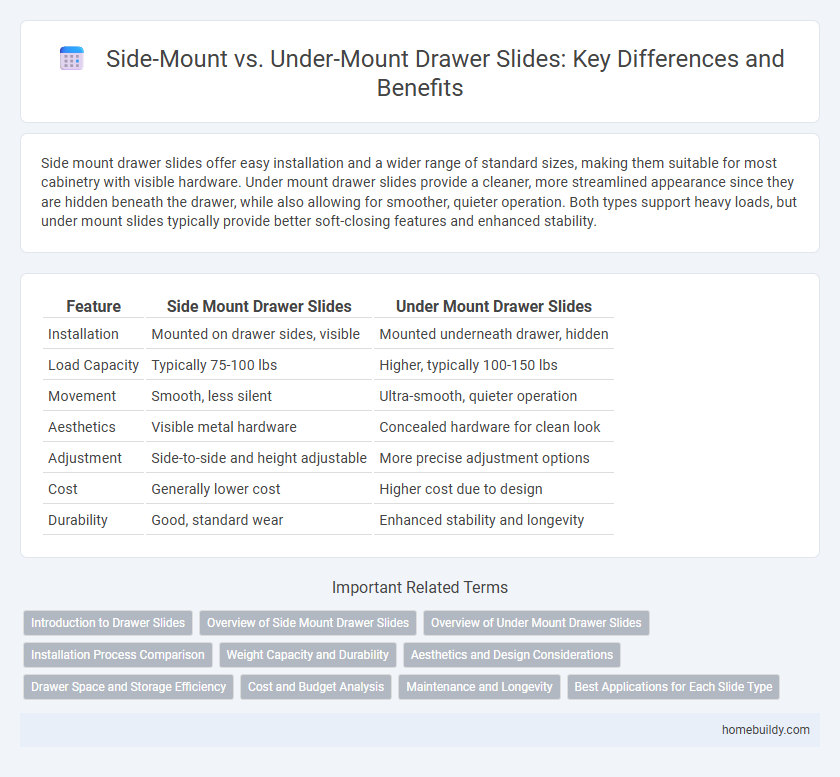 Side-Mount vs. Under-Mount Drawer Slides: Key Differences and Benefits