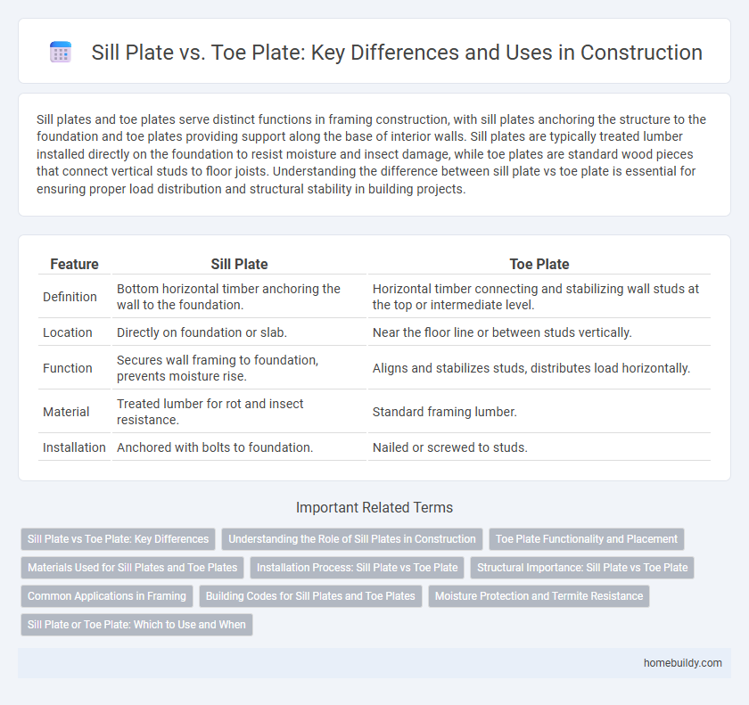 Sill Plate vs. Toe Plate: Key Differences and Uses in Construction