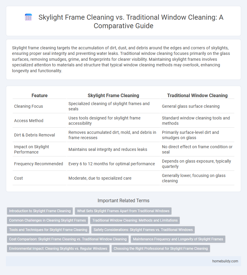 Skylight Frame Cleaning vs. Traditional Window Cleaning: A Comparative Guide