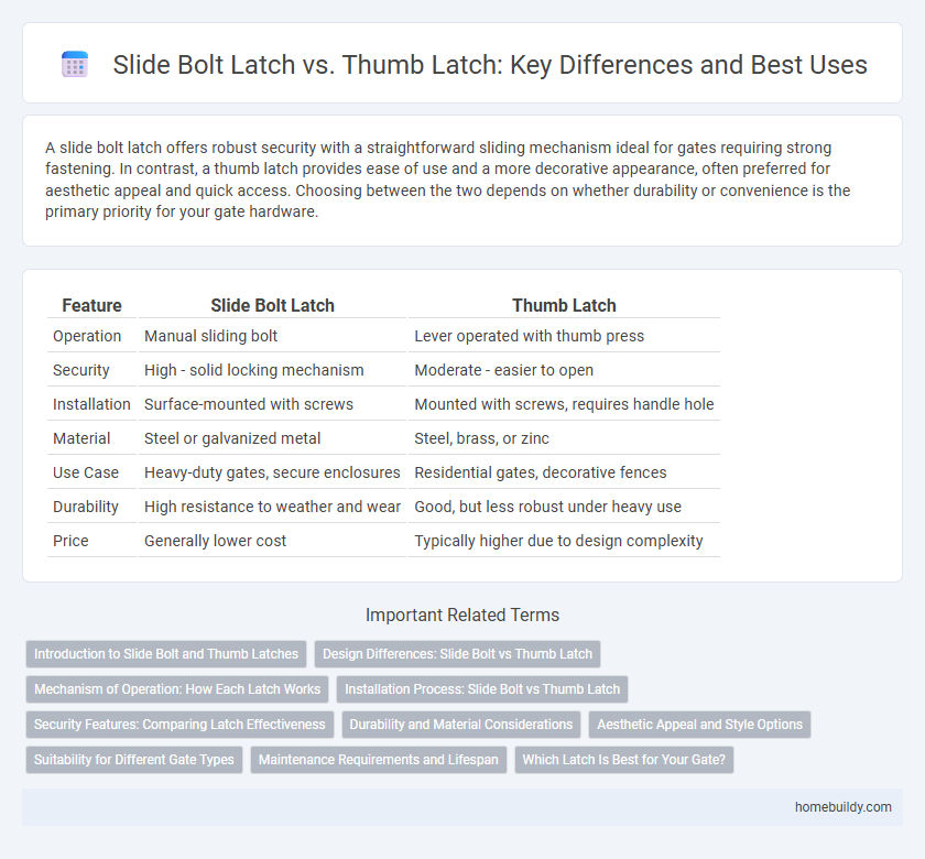 Slide Bolt Latch vs. Thumb Latch: Key Differences and Best Uses