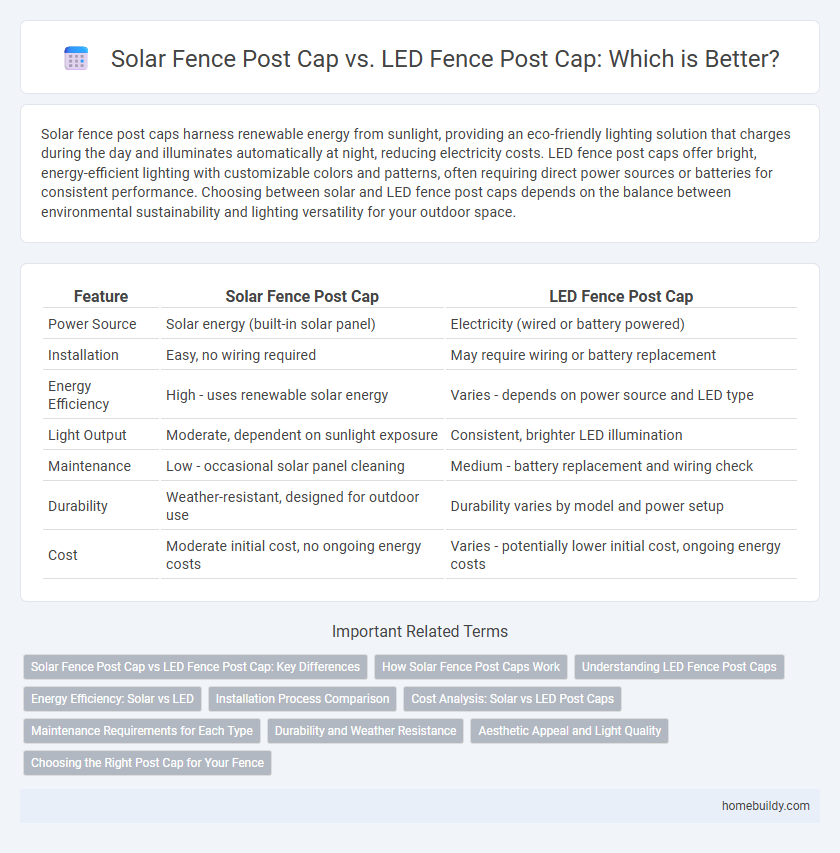 Solar Fence Post Cap vs. LED Fence Post Cap: Which is Better?