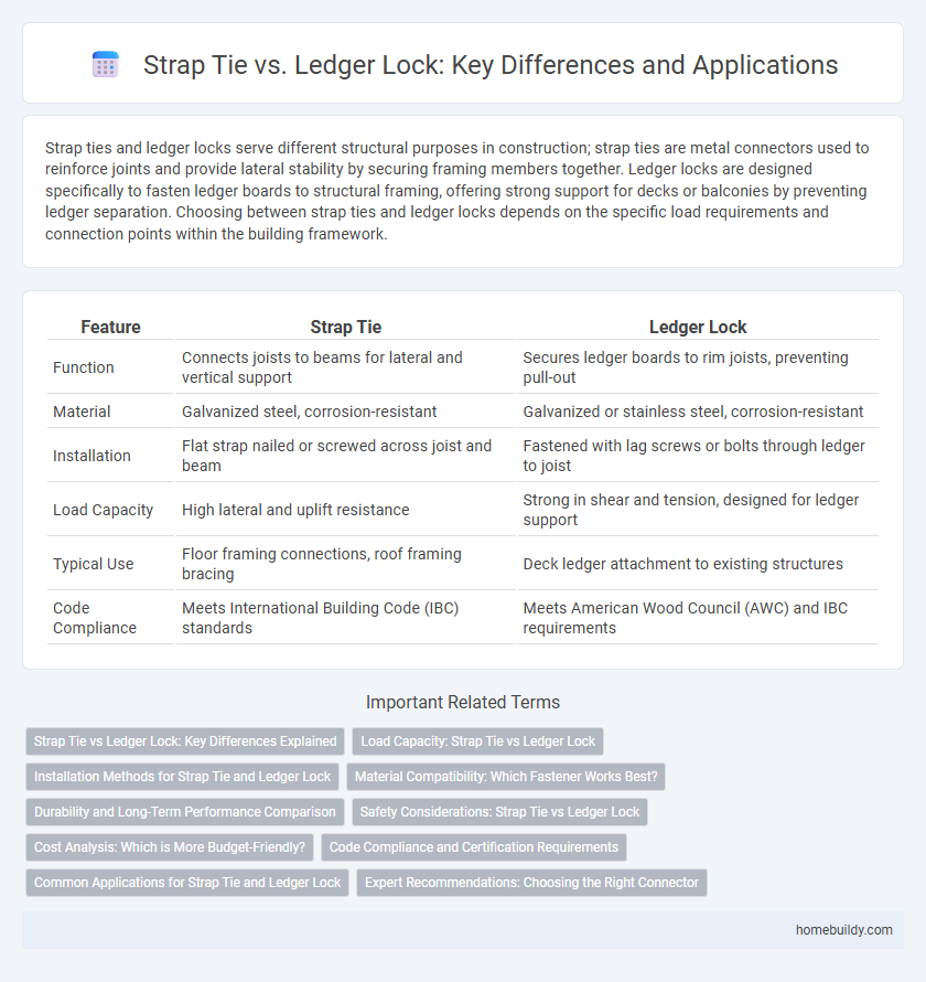 Strap Tie vs. Ledger Lock: Key Differences and Applications