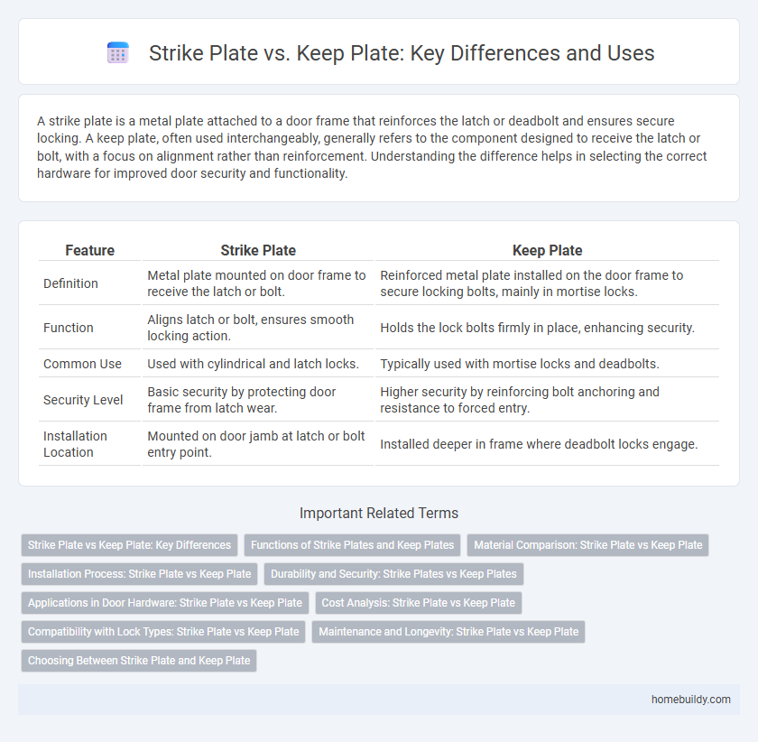 Strike Plate vs. Keep Plate: Key Differences and Uses