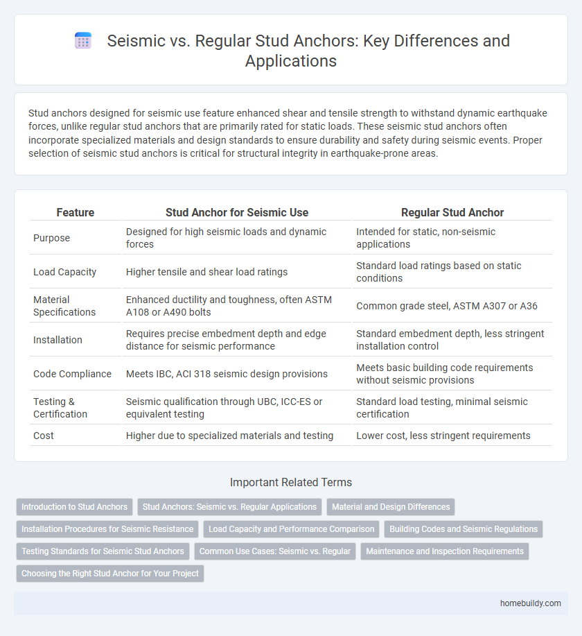Seismic vs. Regular Stud Anchors: Key Differences and Applications