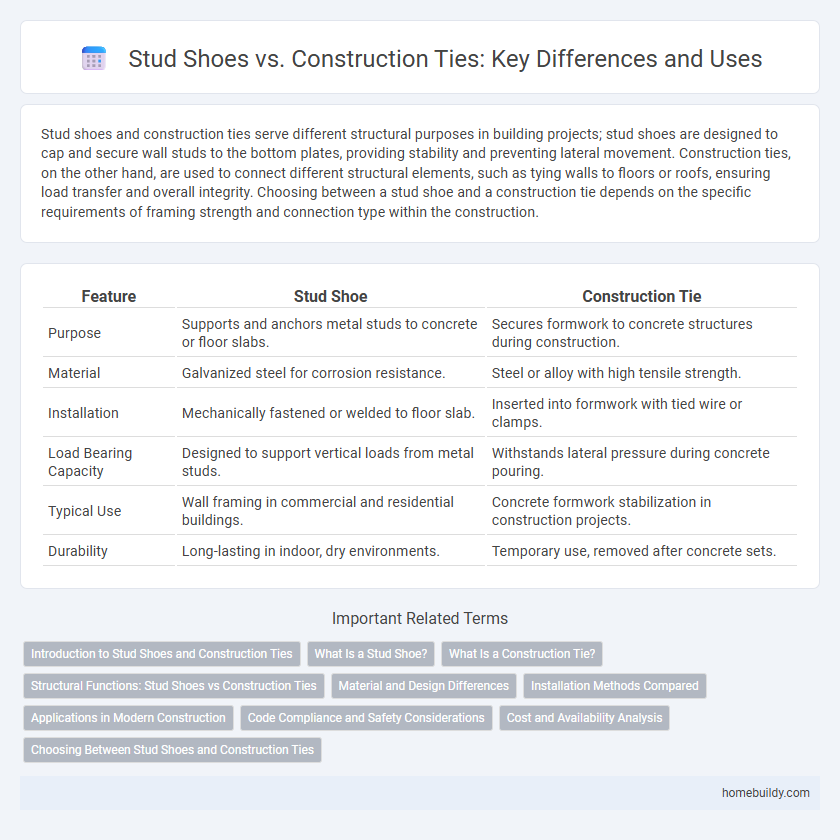 Stud Shoes vs. Construction Ties: Key Differences and Uses