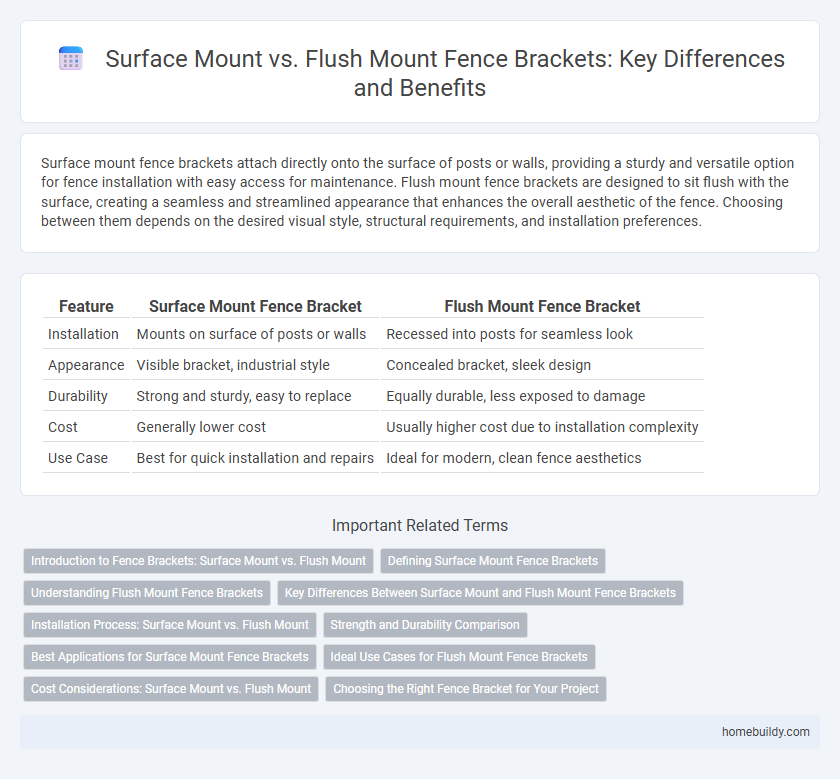 Surface Mount vs. Flush Mount Fence Brackets: Key Differences and Benefits