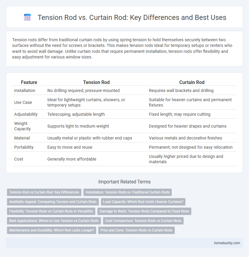 Tension Rod vs. Curtain Rod: Key Differences and Best Uses