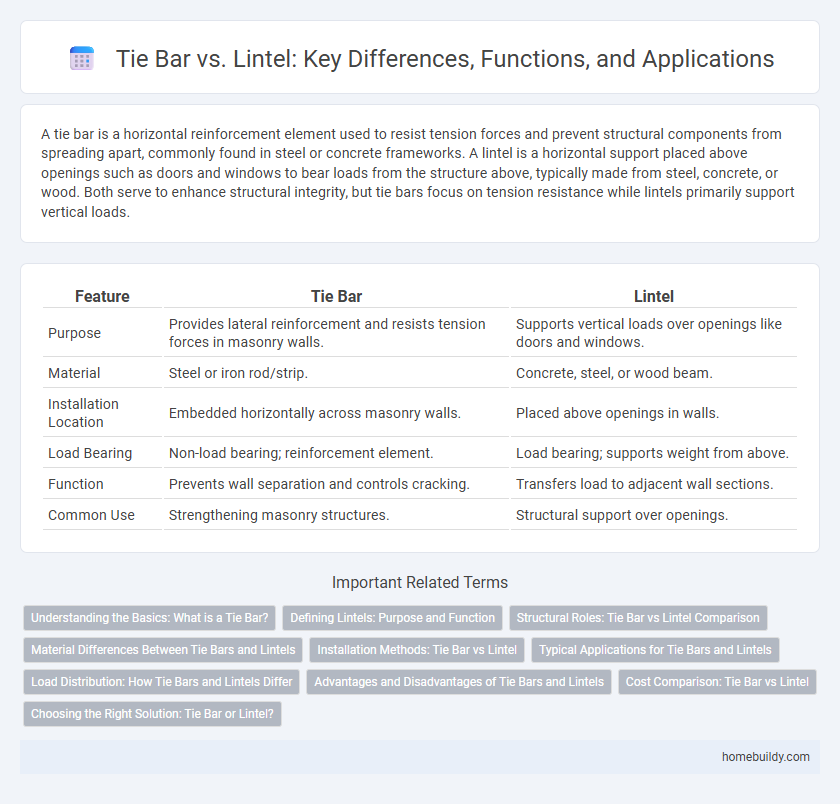 Tie Bar vs. Lintel: Key Differences, Functions, and Applications