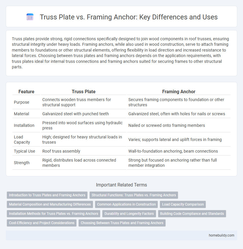 Truss Plate vs. Framing Anchor: Key Differences and Uses