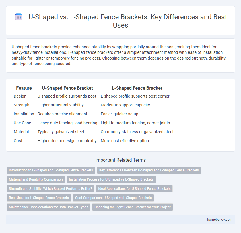 U-Shaped vs. L-Shaped Fence Brackets: Key Differences and Best Uses