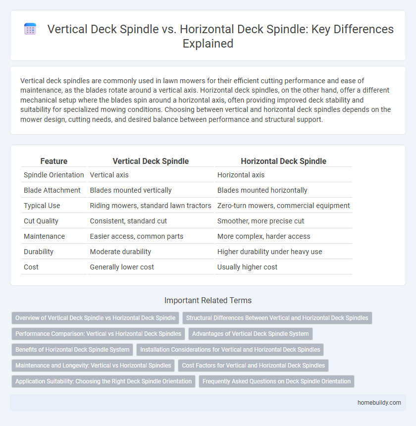 Vertical Deck Spindle vs. Horizontal Deck Spindle: Key Differences Explained