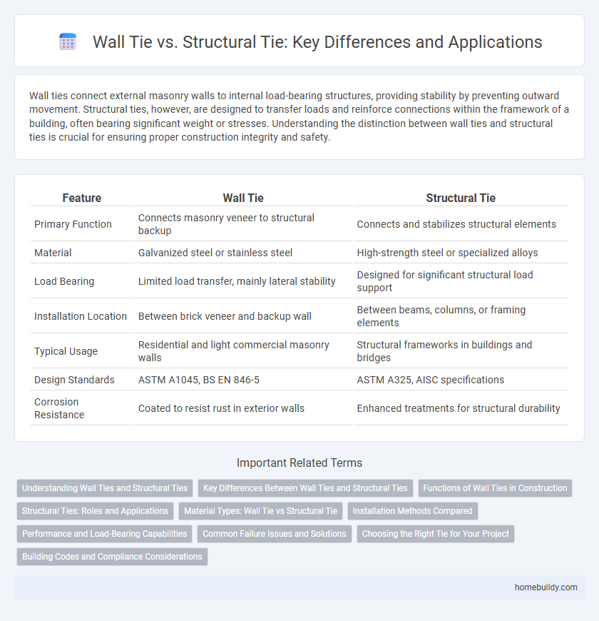 Wall Tie vs. Structural Tie: Key Differences and Applications