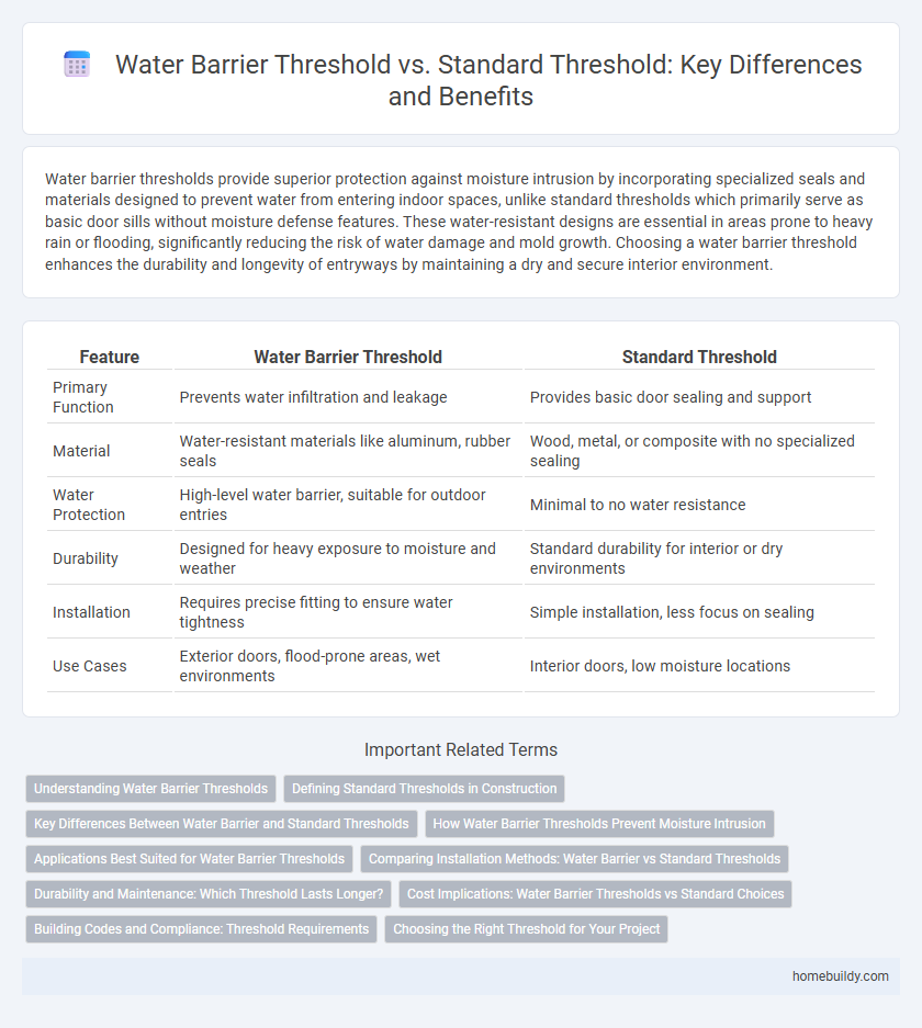 Water Barrier Threshold vs. Standard Threshold: Key Differences and Benefits