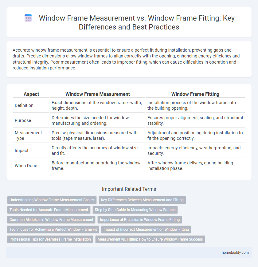 Window Frame Measurement vs. Window Frame Fitting: Key Differences and Best Practices