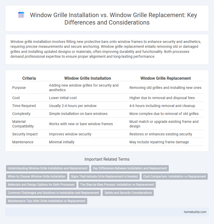 Window Grille Installation vs. Window Grille Replacement: Key Differences and Considerations