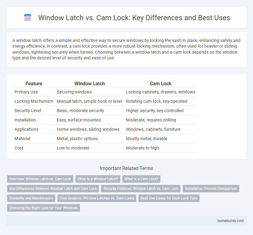 Window Latch vs. Cam Lock: Key Differences and Best Uses
