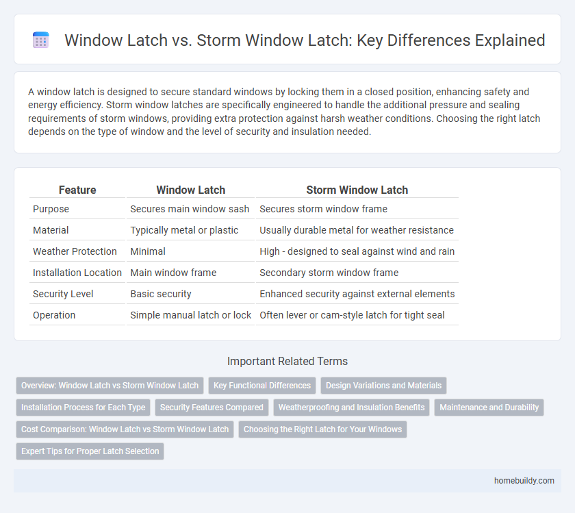 Window Latch vs. Storm Window Latch: Key Differences Explained